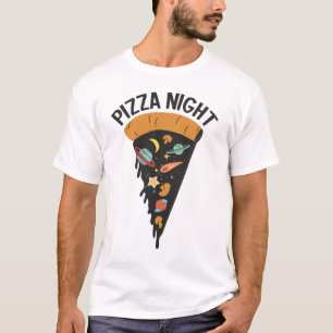 Camiseta Espaço noturno da pizza