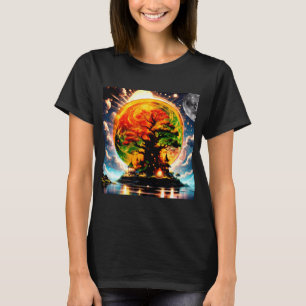 Camiseta Espaço & o Abstrat & a lua #8