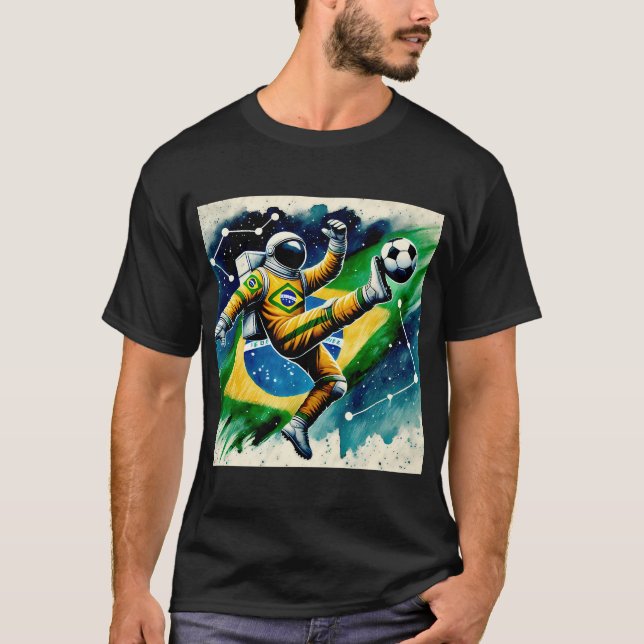 Camiseta Espaço o campo final Astronauta Brasileiro (Frente)