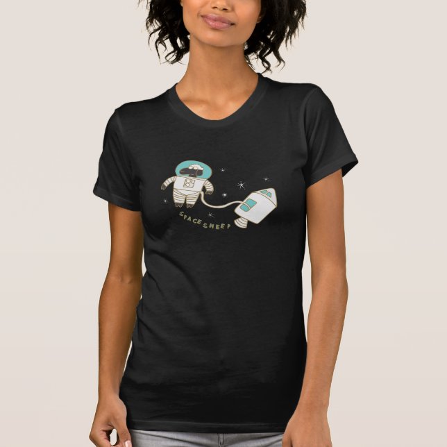 Camiseta Espaço Ovelha Engraçada Palavra (Frente)