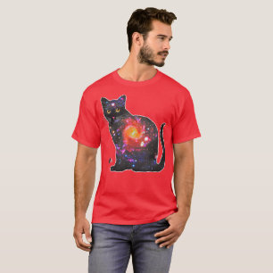 Camiseta Espaço Quasar Em Gato