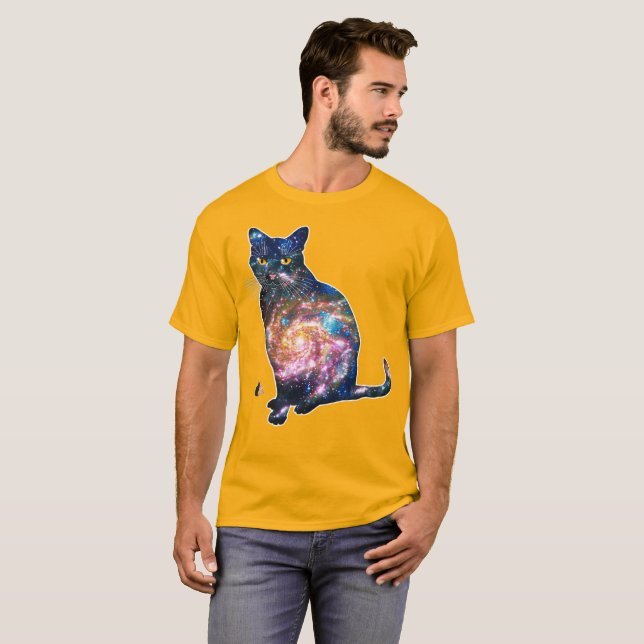 Camiseta Espaço Radiante Em T-shirt De Gato (Frente Completa)