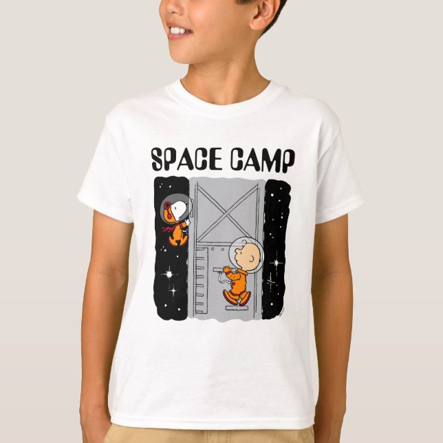 Camiseta ESPAÇO | Snoopy & Charlie Brown (Frente)
