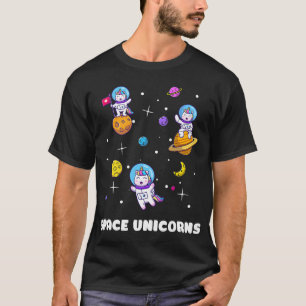 Camiseta Espaço Unicorna Astronauta Engraçada Astronoma Ama