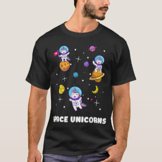 Camiseta Espaço Unicorna Astronauta Engraçada Astronoma Ama