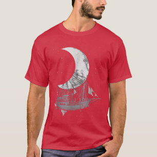 Camiseta Espaço Viagem para o Exterior da Aventura de Moon