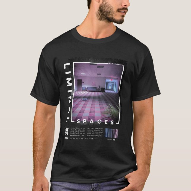 Camiseta Espaços Limínicos Vaporwave (Frente)