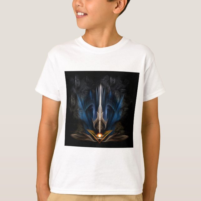 Camiseta Espada DA Luz Arte Fractal (Frente)