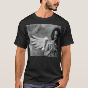 Camiseta Espada da menina do anjo do defensor