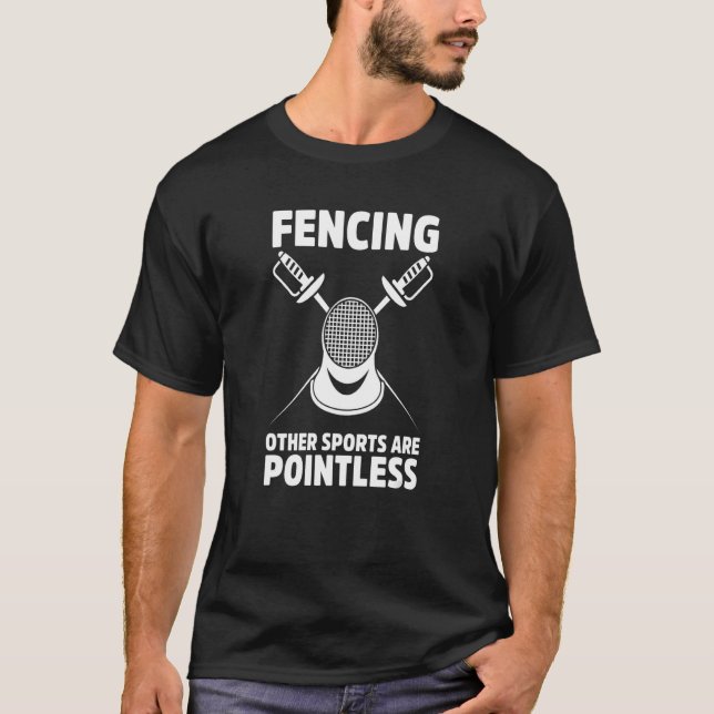 Camiseta Espada de Escada Sem Ponta Fencer En Garde Saber E (Frente)