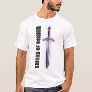 Camiseta Espada de Honra: Vista o Emblema da Coragem
