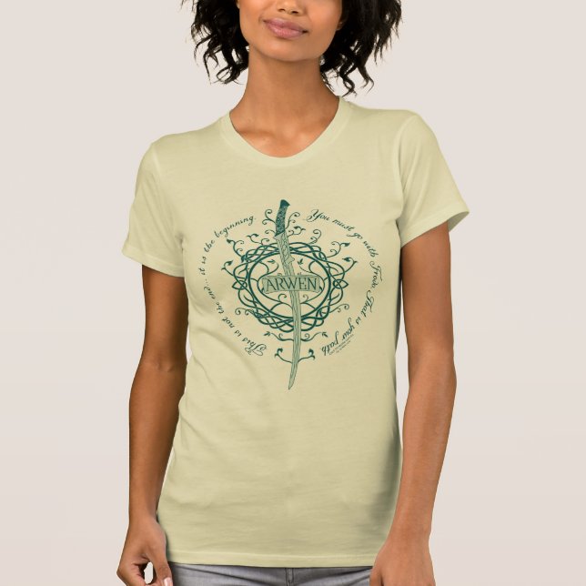 Camiseta Espada Élfica ARWEN™ Citação (Frente)