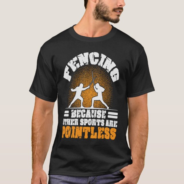 Camiseta Espada Fencer, adoro esgrimir outros esportes (Frente)