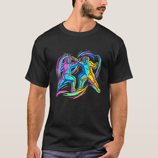 Camiseta Espadachim de duelo de esgrima (Frente)
