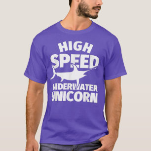 Camiseta Espadarte Engraçada Humor Pesca de Alta Velocidade