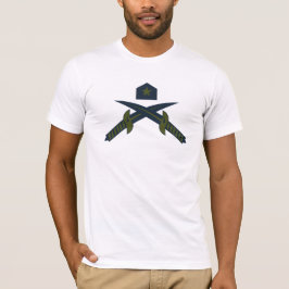 Camiseta Espadas Cruzadas Patrióticas e Estrela Militar