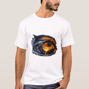 Camiseta Espadim Sunset Wave – Arte Oceânica Tropical Surre
