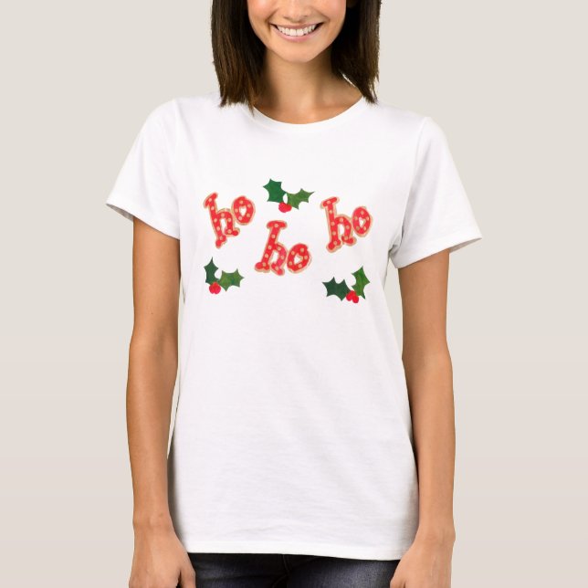 Camiseta Espaguete de Natal feminino no topo (Frente)