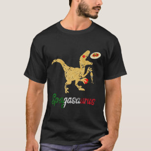 Camiseta Espaguete Italiano Dinossauros Engraçado Pasta Din