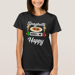 Camiseta Espaguete italiano me faz feliz macarrão com macar