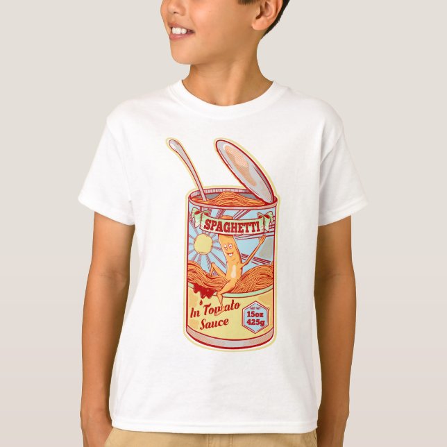Camiseta Espaguete pode retro-poster (Frente)