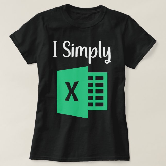 Camiseta Espalhamento engraçado do Excel - Presente Simples (Frente do Design)