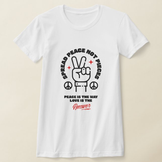 Camiseta ✌️ espalhar a paz sem peças - Bold Peace & Love St (Postura )