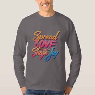 Camiseta "Espalhar amor, compartilhar alegria" palavra moti