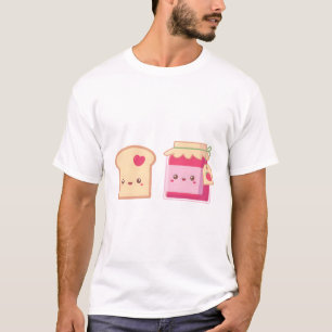 Camiseta Espalhar amor, torrada de pão-doce e amassado de m