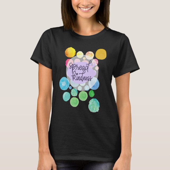 Camiseta Espalhar Bondade Aquarela Pastel Inspire Love Com (Frente)