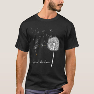 Camiseta Espalhar bondade Dandelion soprando garota