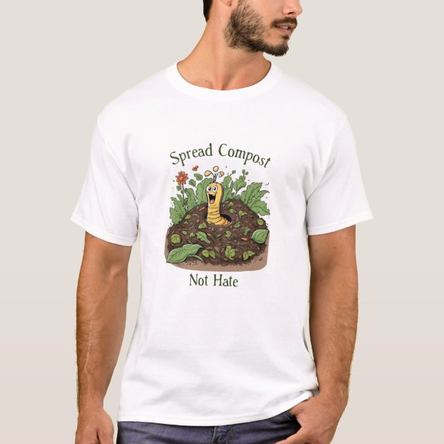 Camiseta Espalhar Composto sem Odiar Gardener (Frente)