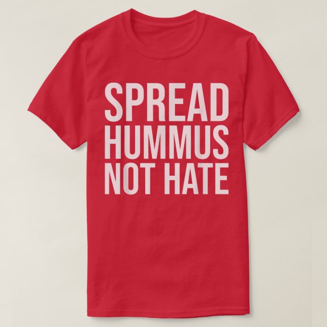 Camiseta Espalhar Hummus não Odeia 1281 (Frente do Design)