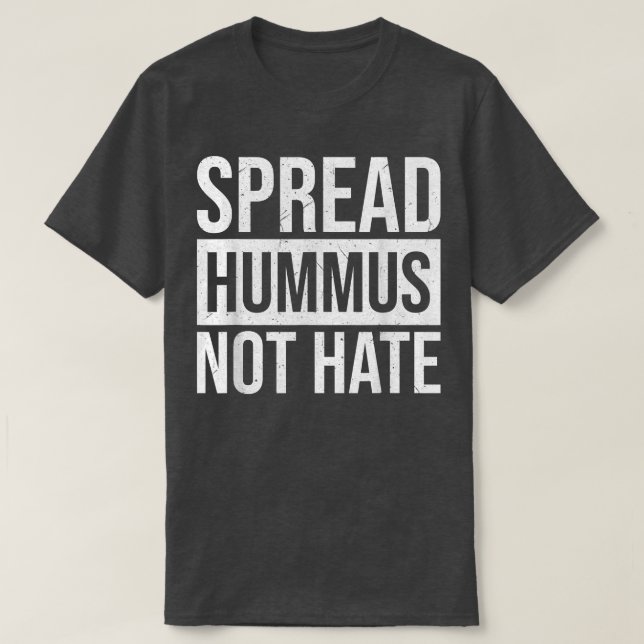 Camiseta Espalhar Hummus não Odeia 1283 (Frente do Design)