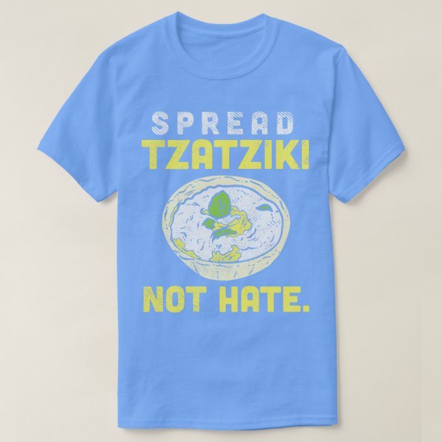 Camiseta Espalhar Tzatziki Não Odeia (Frente do Design)