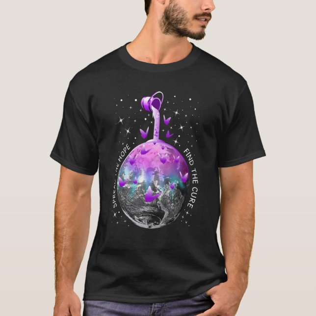 Camiseta Espalhe a Consciência do Leiomiossarcoma Borboleta (Frente)