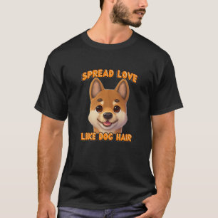 Camiseta Espalhe Amor Como Cabelo de Cachorro Japão Animal 