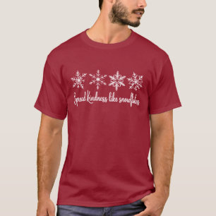 Camiseta Espalhe Bondade Como Flocos de Neve Natal