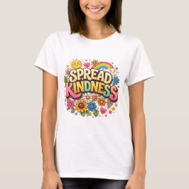 Camiseta Espalhe Bondade – Lindo Arco-íris Floral