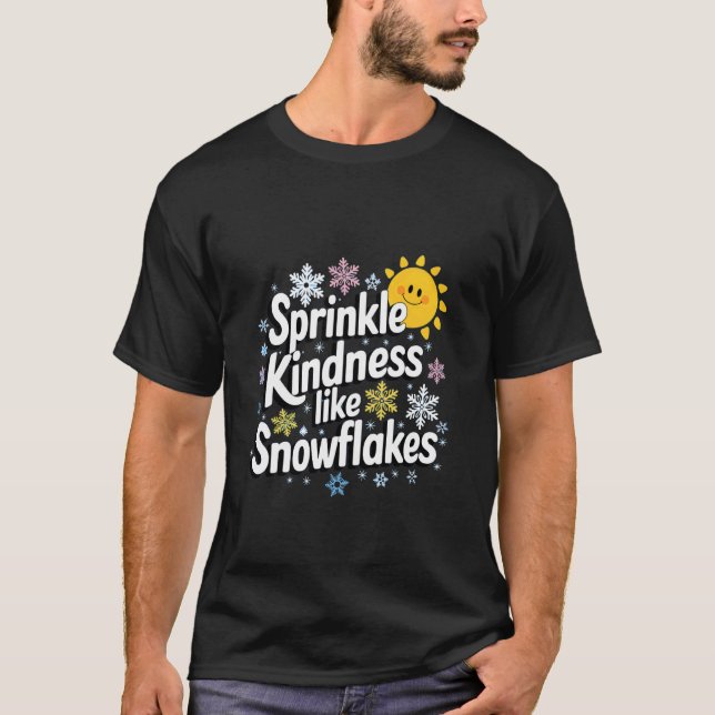 Camiseta Espalhe Gentileza Como Flocos de Neve (Frente)