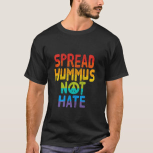 Camiseta Espalhe Hummus Não Ódio Vegano Vegetariano Veggie
