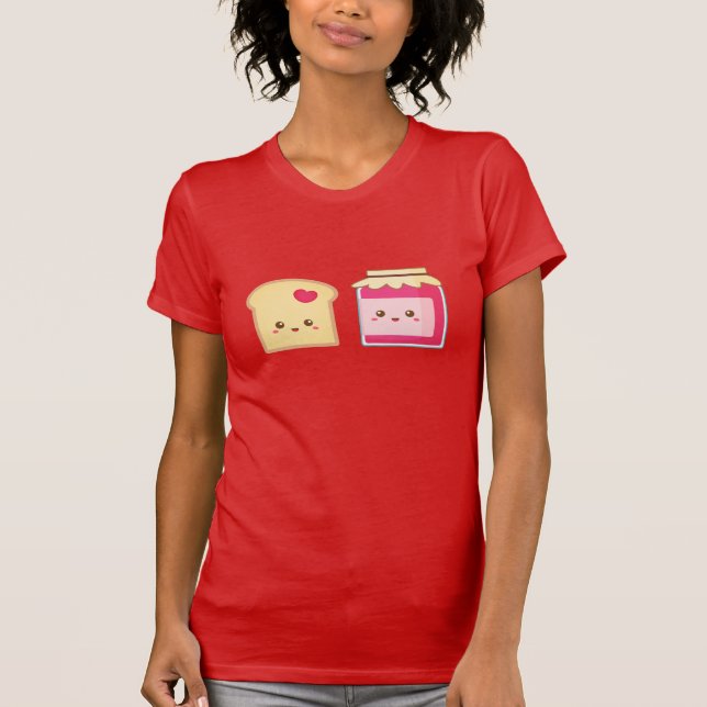 Camiseta Espalhe o amor com Cute Toast and Jam (Frente)
