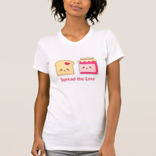 Camiseta Espalhe o amor com Cute Toast e Jam