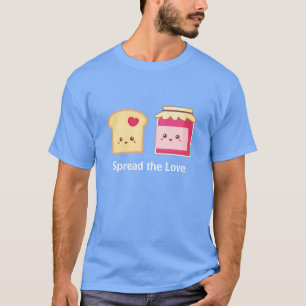 Camiseta Espalhe o amor com Torrada Fofa e Geleia