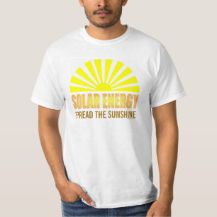 Camiseta Espalhe o tshirt da energia solar da luz do sol