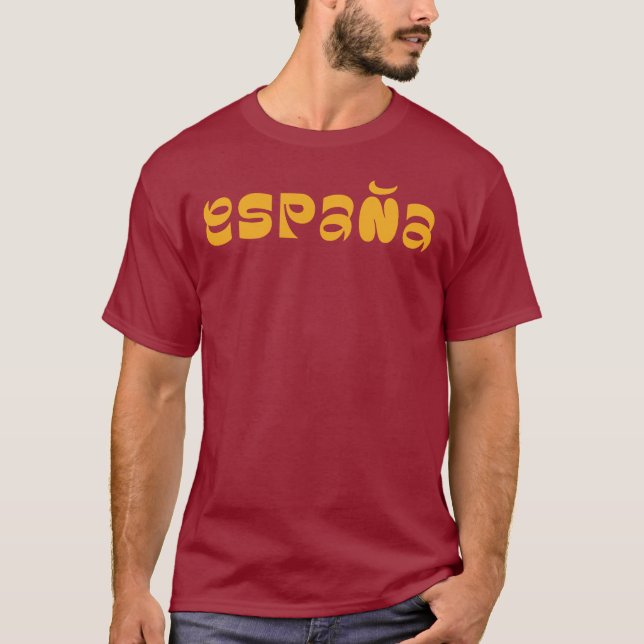 Camiseta Espana typography logo design T-Shirt (Frente)