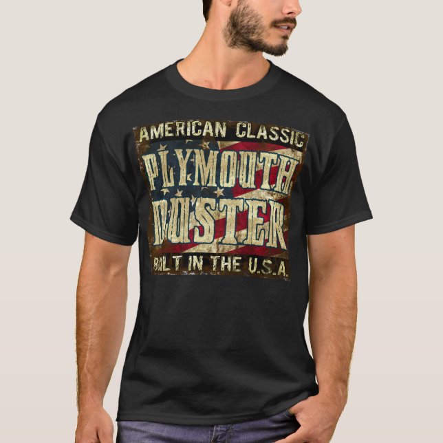 Camiseta Espanador de Plymouth - carro clássico construído (Frente)