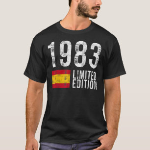 Camiseta espanha 1983 com Bandeira Aniversário