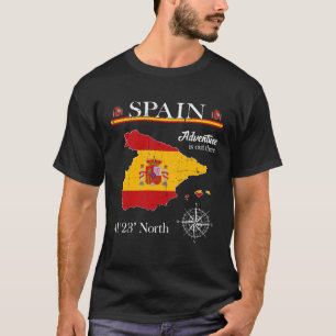 Camiseta Espanha Adventure Está Lá Fora Indicador Espanhol