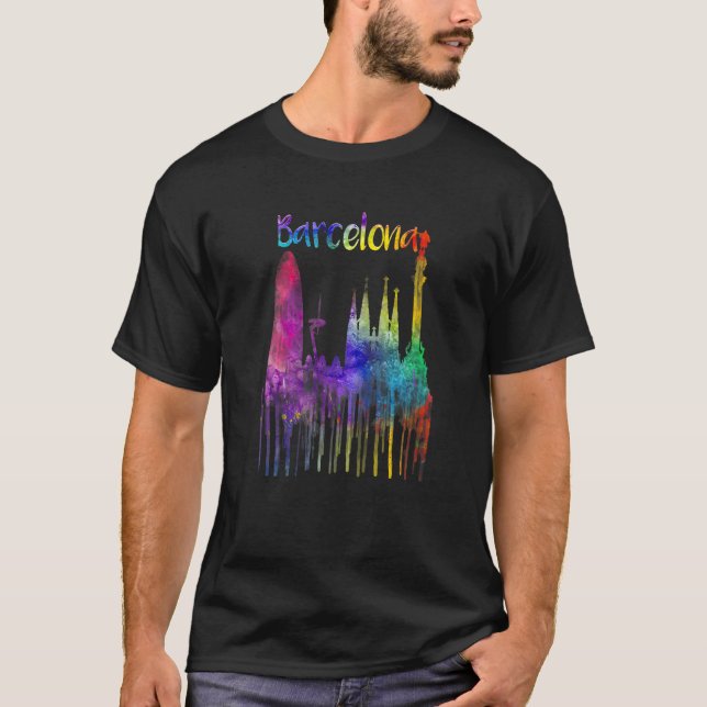 Camiseta Espanha Barcelona Painting Catalunha Visitante Esp (Frente)